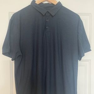 Vuori Strato Tech polo in navy heather, large